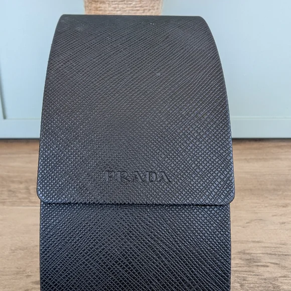 Prada Black Saffiano Leather Sunglasses Case - Picture 2 of 5